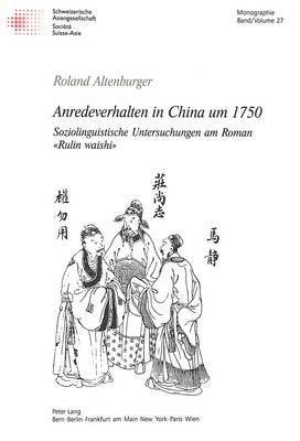 Anredeverhalten in China Um 1750 1