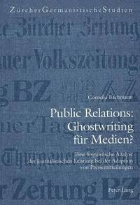 bokomslag Public Relations: Ghostwriting Fuer Medien?