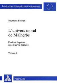 bokomslag L'Univers Moral de Malherbe