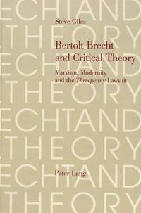 bokomslag Bertolt Brecht and Critical Theory