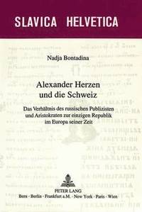 bokomslag Alexander Herzen Und Die Schweiz