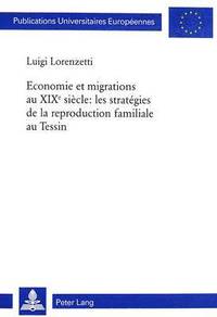 bokomslag Economie Et Migrations Au Xixe Sicle: Les Stratgies de la Reproduction Familiale Au Tessin