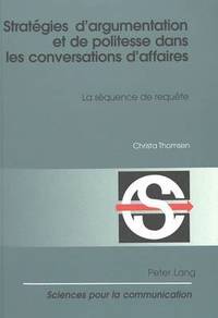 bokomslag Stratgies d'Argumentation Et de Politesse Dans Les Conversations d'Affaires