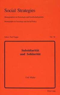 bokomslag Subsidiaritaet Und Solidaritaet