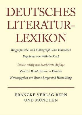 Carl-Ludwig Lang - Deutsches Literatur-Lexikon, Band 2, Bremer - Davidis, Inbunden