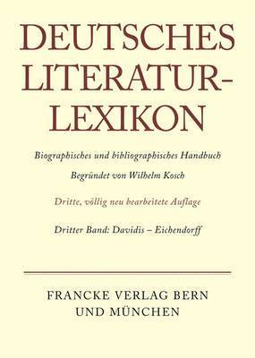 bokomslag Deutsches Literatur-Lexikon, Band 3, Davidis - Eichendorff