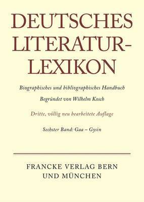 bokomslag Deutsches Literatur-Lexikon, Band 6, Gaa - Gysin