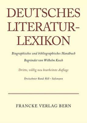 bokomslag Deutsches Literatur-Lexikon, Band 13, Rill - Salzmann