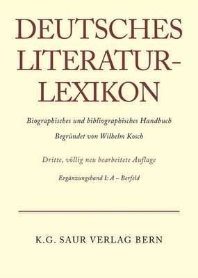 bokomslag Deutsches Literatur-Lexikon, Erganzungsband I, A - Bernfeld