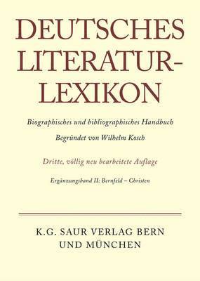 bokomslag Deutsches Literatur-Lexikon, Ergänzungsband II, Bernfeld - Christen