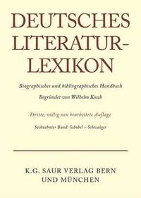 bokomslag Deutsches Literatur-Lexikon, Band 16, Schobel - Schwaiger