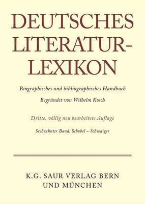 bokomslag Deutsches Literatur-Lexikon, Band 16, Schobel - Schwaiger