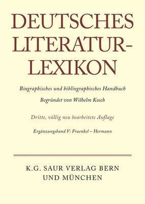bokomslag Deutsches Literatur-Lexikon, Erganzungsband IV, Fraenkel - Hermann