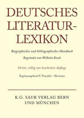 bokomslag Deutsches Literatur-Lexikon, Ergänzungsband IV, Fraenkel - Hermann