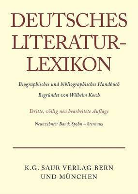 bokomslag Deutsches Literatur-Lexikon, Band 19, Spohn - Sternaux