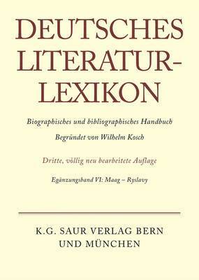 bokomslag Deutsches Literatur-Lexikon, Egnzungsband VI, Maag - Ryslavy