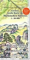 bokomslag Große Karte der Sächsischen Schweiz 1:30000