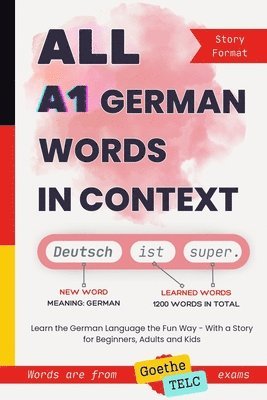 All A1 German Words in Context: Learn the German Language the Fun Way - With a Story for Beginners, Adults and Kids. Words are from Goethe and TELC ex 1