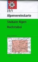 bokomslag DAV Alpenvereinskarte 31/1 Stubaier Alpen Hochstubai 1 : 25 000 Wegmarkierungen