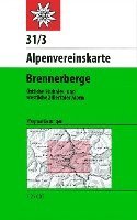 bokomslag DAV Alpenvereinskarte 31/3 Brennerberge 1 : 50 000 Wegmarkierungen