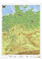 bokomslag Deutschland physisch im Miniformat 1 : 1 700 000. Wandkarte