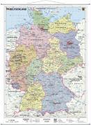 bokomslag Deutschland, politisch 1 : 1 000 000. Wandkarte Kleinformat mit Metallstäben