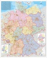 bokomslag Orga-Karte Deutschland 1 : 750 000. Wandkarte Großformat ohne Metallstäbe