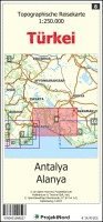 bokomslag Antalya - Alanya - Topographische Reisekarte 1:250.000 Türkei (Blatt 8)