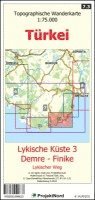 bokomslag Lykische Küste 3 - Demre - Finike - Lykischer Weg - Topographische Wanderkarte 1:75.000 Türkei (Blatt 7.3)