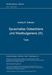 bokomslag Sprachatlas Ostserbiens Und Westbulgariens (Iii). Texte