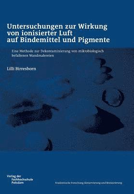 bokomslag Untersuchungen zur Wirkung von ionisierter Luft auf Bindemittel und Pigmente