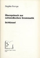 Schlüssel zum Übungsbuch zur schwedischen Grammatik 1