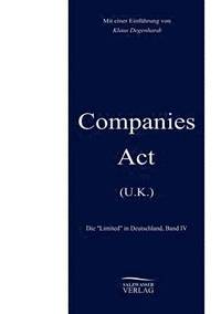 bokomslag Companies Act U.K.