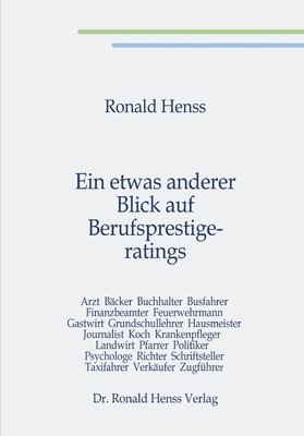 bokomslag etwas anderer Blick auf Berufsprestigeratings