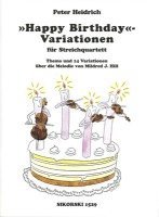 Peter Heidrich - Variations on Happy Birthday for String Quartet: Score and Parts, Häftad