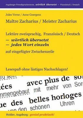 Harald Holder, Anne Goergens - Maître Zacharius / Meister Zacharius, Häftad