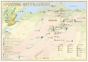 bokomslag Whisky Distilleries Speyside - Tasting Map