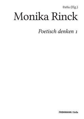 bokomslag Poetisch denken 1