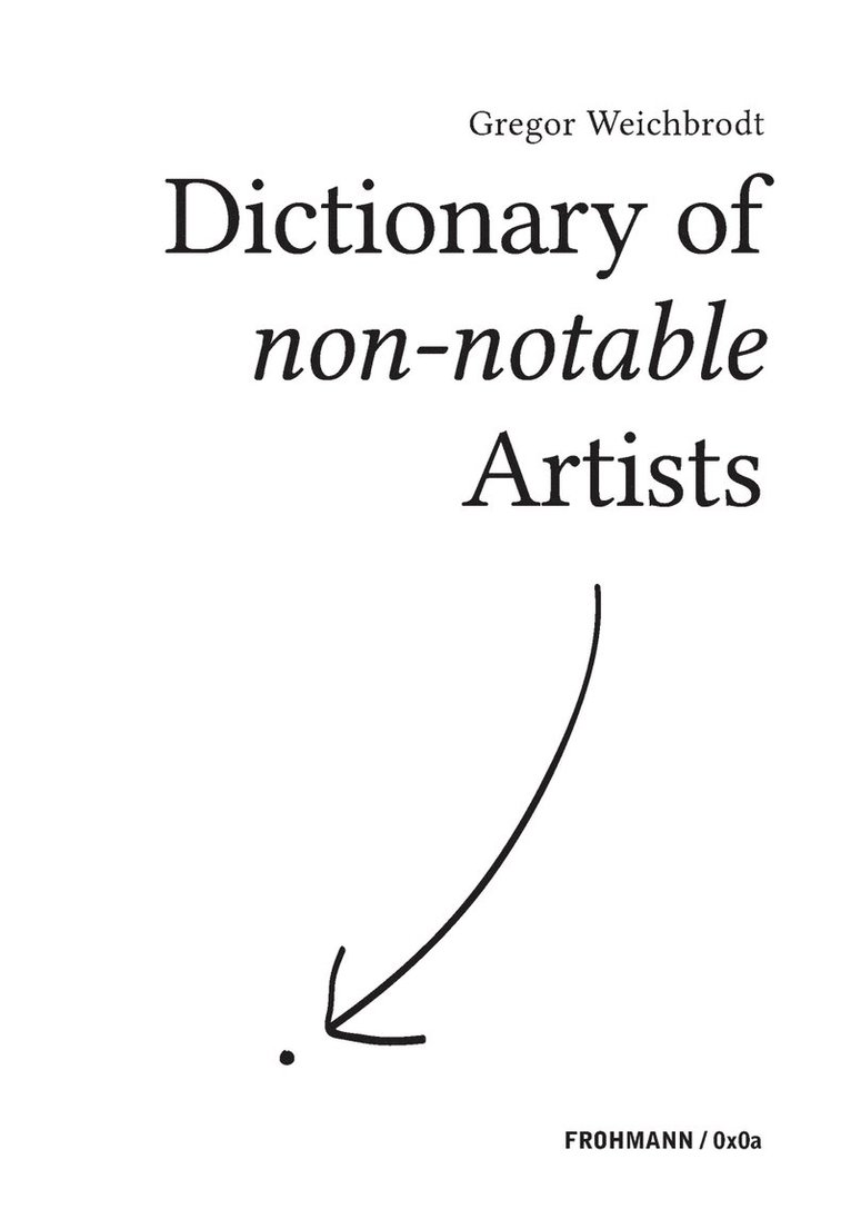 Dictionary of non-notable Artists 1