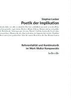 Poetik der Implikation