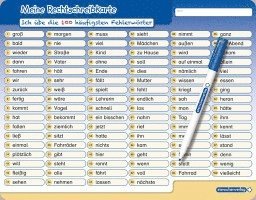 Katrin Langhans - Meine Rechtschreibkarte - Ich übe die 100 häufigsten Fehlerwörter, Häftad