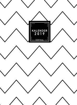 bokomslag Kalender 2019 A4 Hardcover, Layout vertikal, Notizkalender, 12 Monate, schwarz-weiß