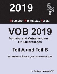 bokomslag VOB 2019 Vergabe- und Vertragsordnung fur Bauleistungen