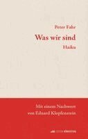 Peter Fahr - Was wir sind, Inbunden