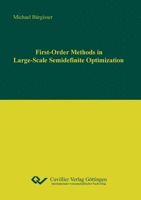 First-Order Methods in Large-Scale Semidenite Optimization 1