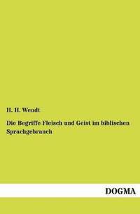 bokomslag Die Begriffe Fleisch und Geist im biblischen Sprachgebrauch