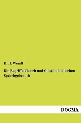 bokomslag Die Begriffe Fleisch und Geist im biblischen Sprachgebrauch