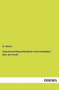bokomslag Experimentell-psychologische Untersuchungen über das Urteil