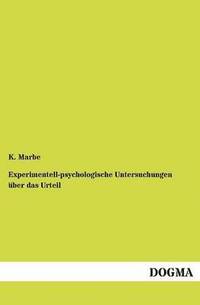 bokomslag Experimentell-psychologische Untersuchungen uber das Urteil