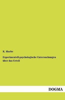 bokomslag Experimentell-psychologische Untersuchungen über das Urteil